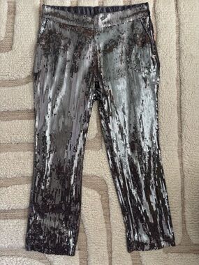 INC International Concepts Sequin Silver Pants Size XL Summer Festival Disco